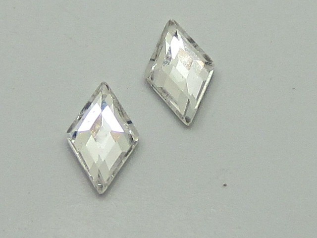 24 pcs. DIAMOND SHAPE 5x3mm CRYSTAL FLATBACK European Rhinestones